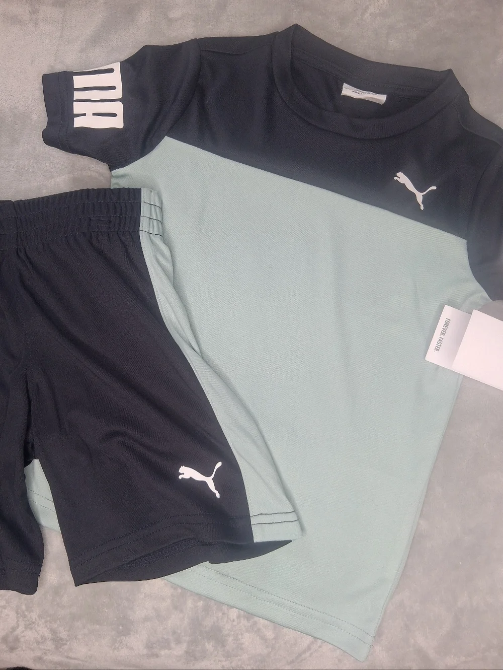NWT Puma Boy's 2-Piece Performance T-Shirt & Shorts Activeware Multicolor Sz 4T